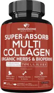Wholesome Wellness Super-Absorbable Multi-Collagen Protein Pills