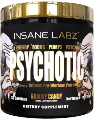 Insane Labz Psychotic Gold, High Stimulant Pre Workout Powde