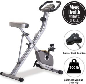 Exerpeutic Folding Magnetic Upright Exercise Bike with Pulse