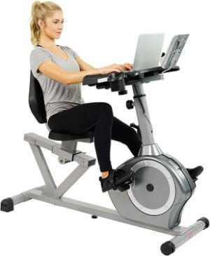 Sunny Health & Fitness Magnetic Recumbent Desk Exercise Bike