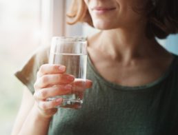 Woman drinking water