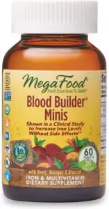MegaFood Blood Builder Minis Daily Iron Supplement and Multivitamin