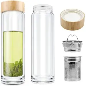 COMI Glass Water Bottle with Infuser