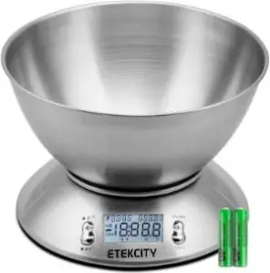 Etekcity Digital Kitchen Food Scale Bowl with Timer