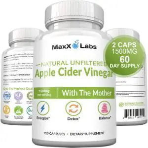 MaxX Labs Raw Apple Cider Vinegar Capsules with Mother