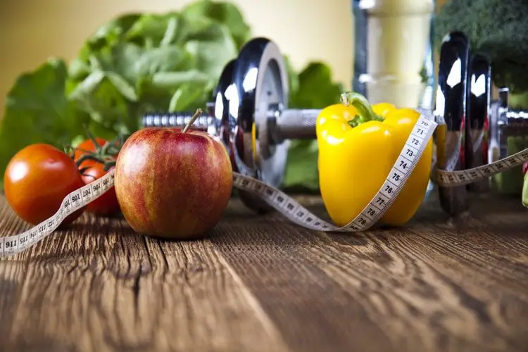Healthy food and exercise