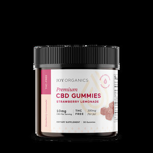 Joy Organics CBD Gummies Tincture- 10 MG - Strawberry Lemonade