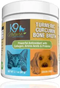 K9Nature Supplements Turmeric Curcumin Bone Broth for Dogs