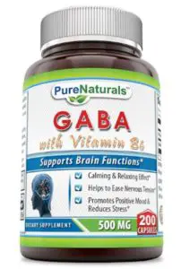 Pure Naturals GABA Supplements with Vitamin B6