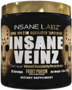 Insane Labz Insane Veinz Gold, Nitric Oxide Non Stimulant pre Workout Powder