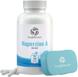 LongLifeNutri Huperzine A 200 Mcg 180 Vegetarian Capsules